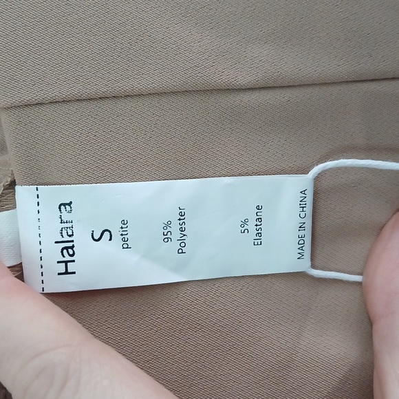 Halara Flex High Waisted Tie Side Wide Leg Work Pants Tan Desert Brown NWT S/P - Picture 7 of 10